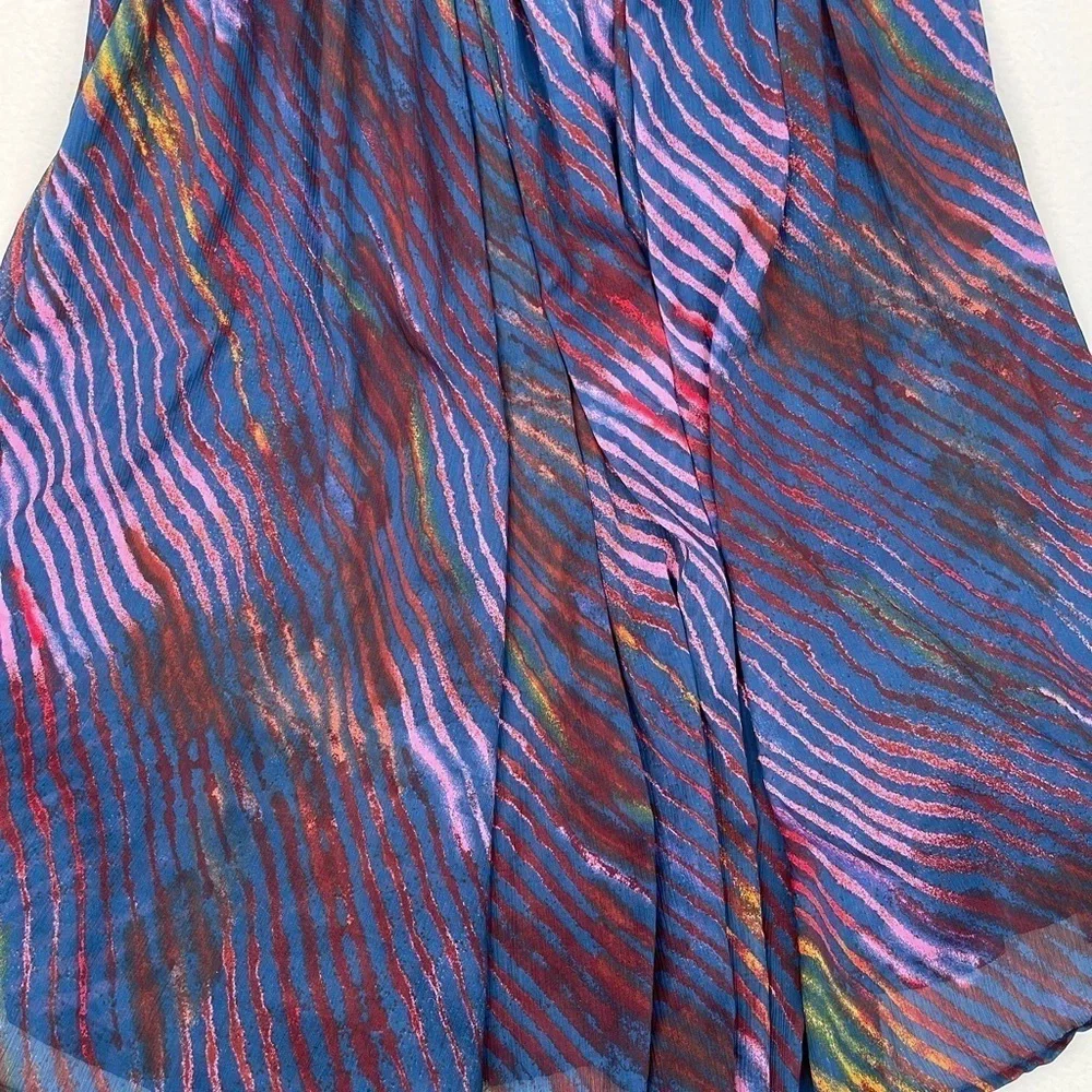 Free People Navy Print Maxi Skirt Extra Small